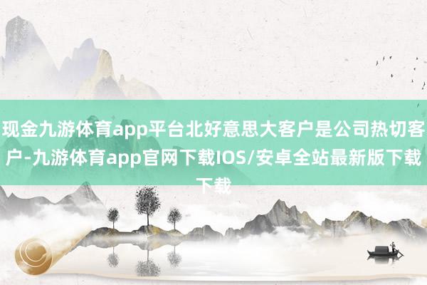 现金九游体育app平台北好意思大客户是公司热切客户-九游体育app官网下载IOS/安卓全站最新版下载