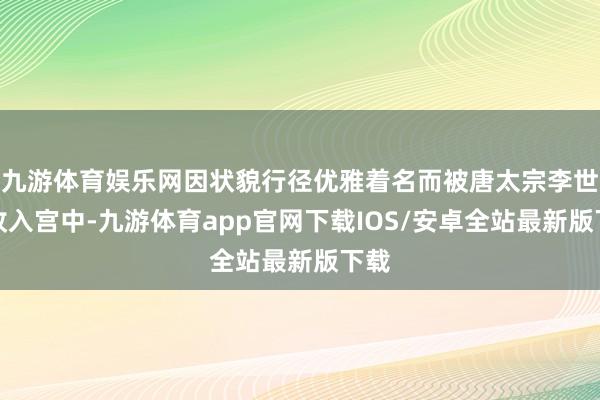 九游体育娱乐网因状貌行径优雅着名而被唐太宗李世民收入宫中-九游体育app官网下载IOS/安卓全站最新版下载