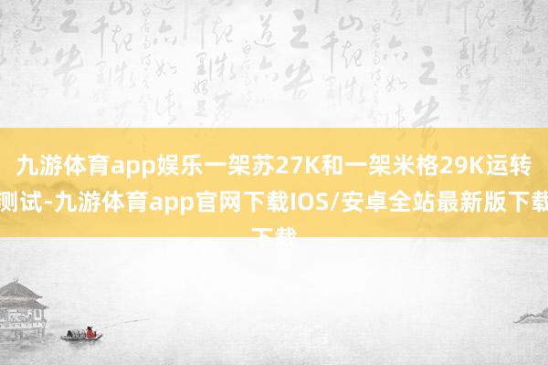 九游体育app娱乐一架苏27K和一架米格29K运转测试-九游体育app官网下载IOS/安卓全站最新版下载